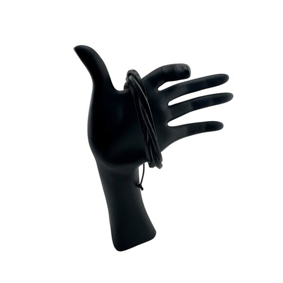 Blackout Braid Cuff: Double Black Anarchy Unleashed - Picture 3 of 3